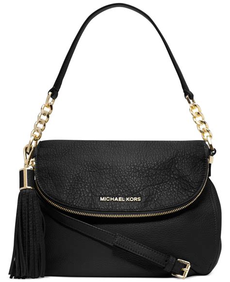 michael kors black bedford shoulder bag|More.